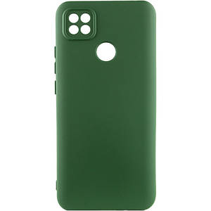 Чохол Silicone Cover Lakshmi Full Camera (A) для Xiaomi Redmi 9C | Мікрофібра Зелений / Dark green