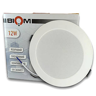 Точковий LED світильник Biom 12W 5500К круг DPL-R12-5 23430, фото 1