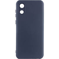 Чохол Silicone Cover Lakshmi Full Camera (A) для Samsung Galaxy A03 Core | Мікрофібра Синій / Midnight Blue