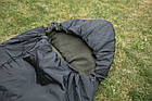 Спальний зимовий мішок КОВДРА З ПОДУШКОЮ ТА КАПЮШОНОМ -25° на флісі синтепон 300 г/м2, розмір 215*75 см, фото 4