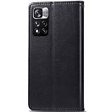 Шкіряний чохол книжка GETMAN Gallant (PU) для Xiaomi Redmi Note 11 Pro 4G/5G Чорний, фото 4