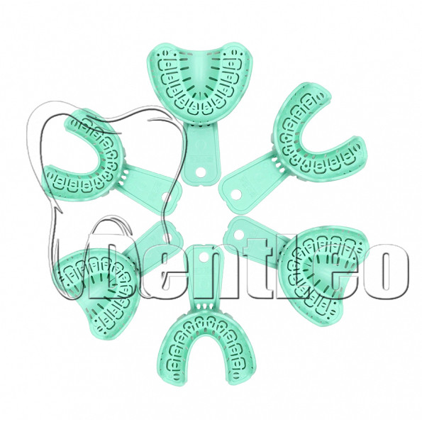 ЛОЖКИ ВІДБИТКОВІ ДЛЯ ІМПЛАНТАТІВ БІРЮЗОВА НАБІР 6 ШТ.