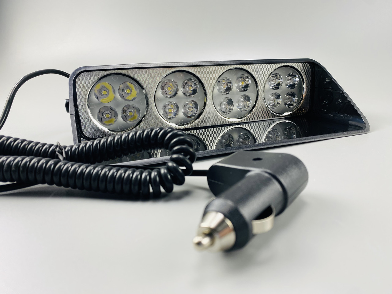 Маячок проблисковий S16 (стробоскоп) 16 led мигалка автомобільна синя+червоний спалах (під скло), фото 1