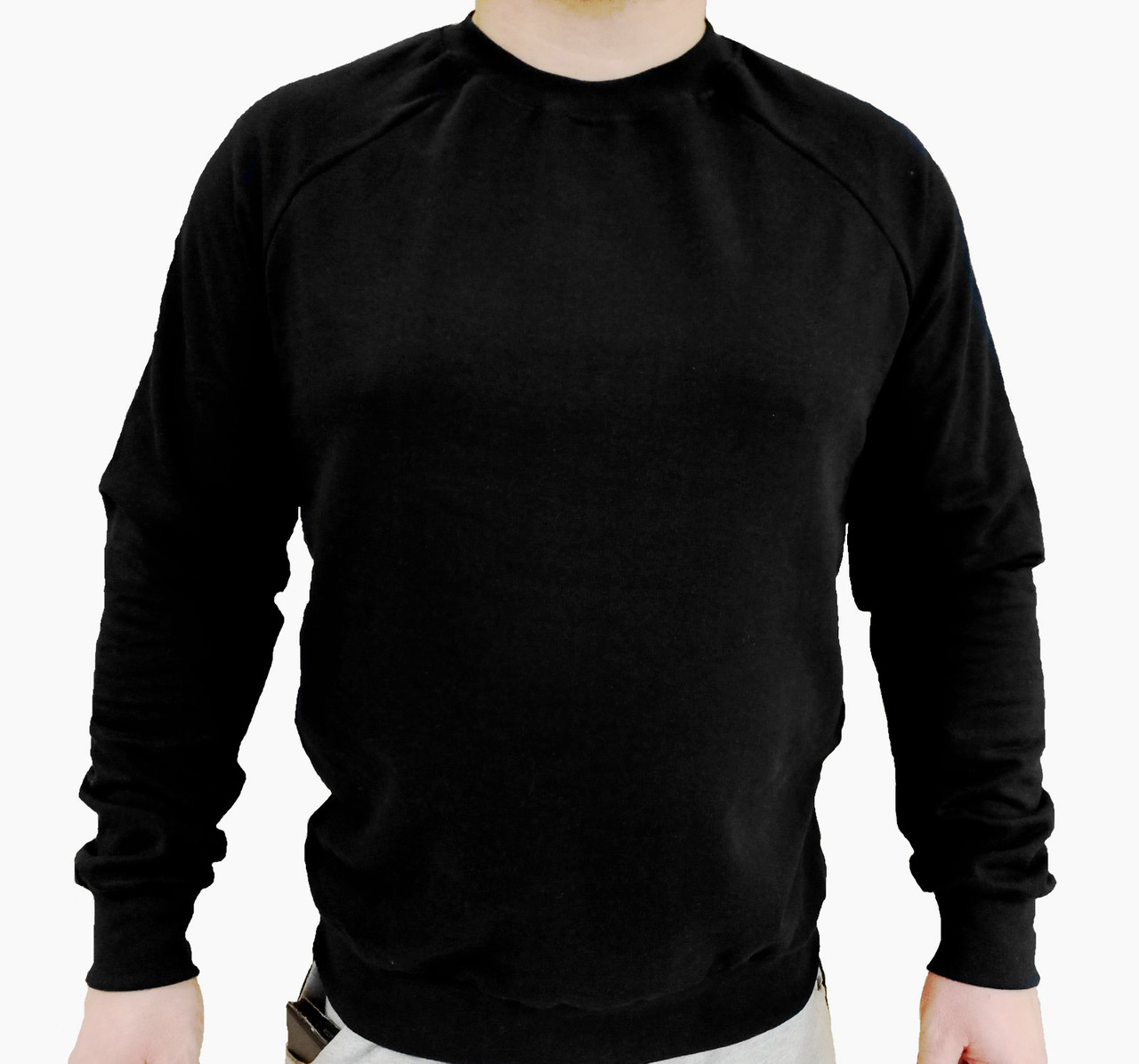 Реглан зимовий чорний з начесом розмір S, M, L, XL, 2Xl, 3XL