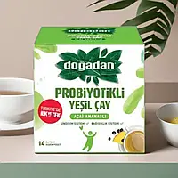 Зелений чай з пробіотиками з ананасом і асаї DOGADAN 14 пакетиків натуральний турецький чай Grida