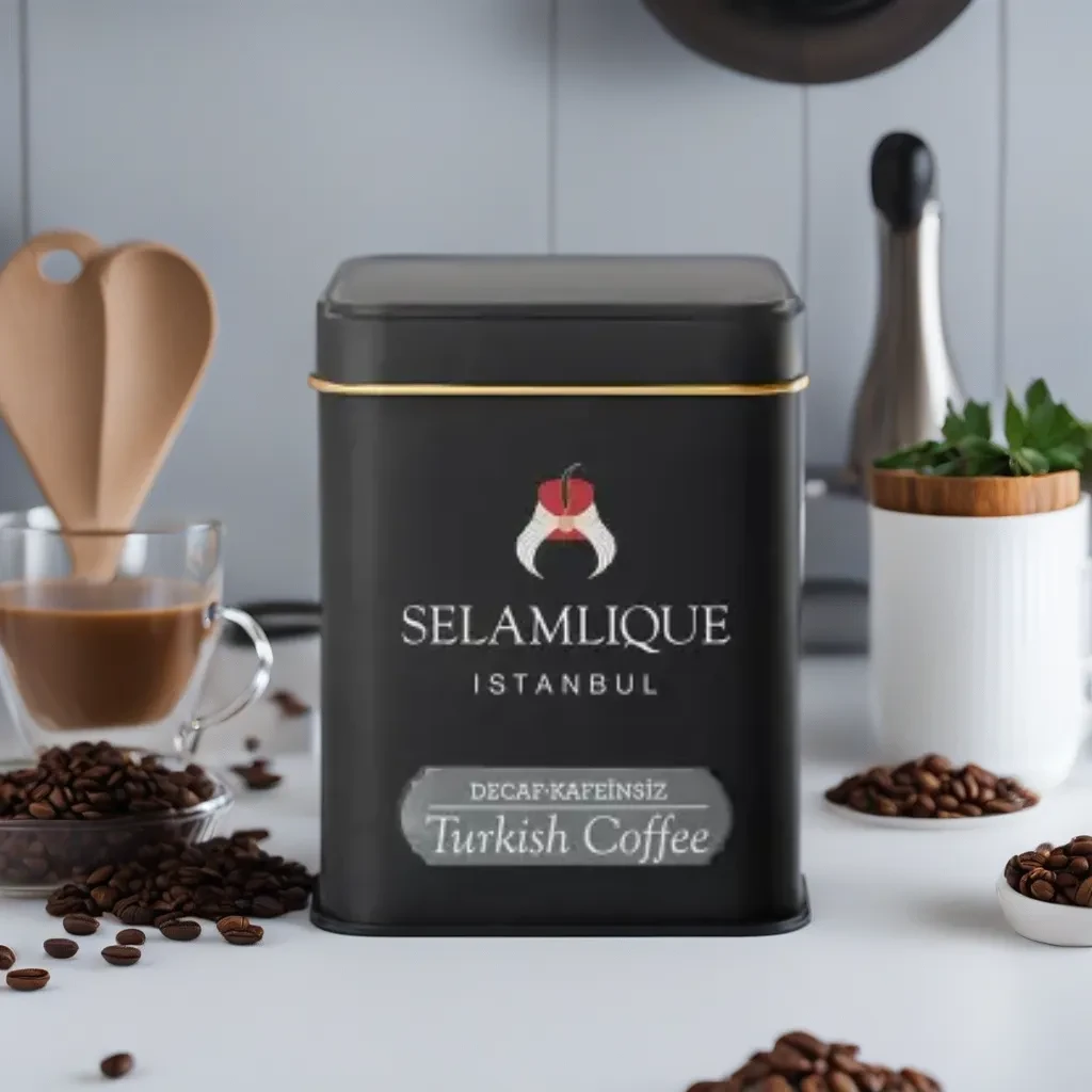 Кава без кофеїну в банці мелена турецька преміальна Selamlique 125 грам Арабіка 100%