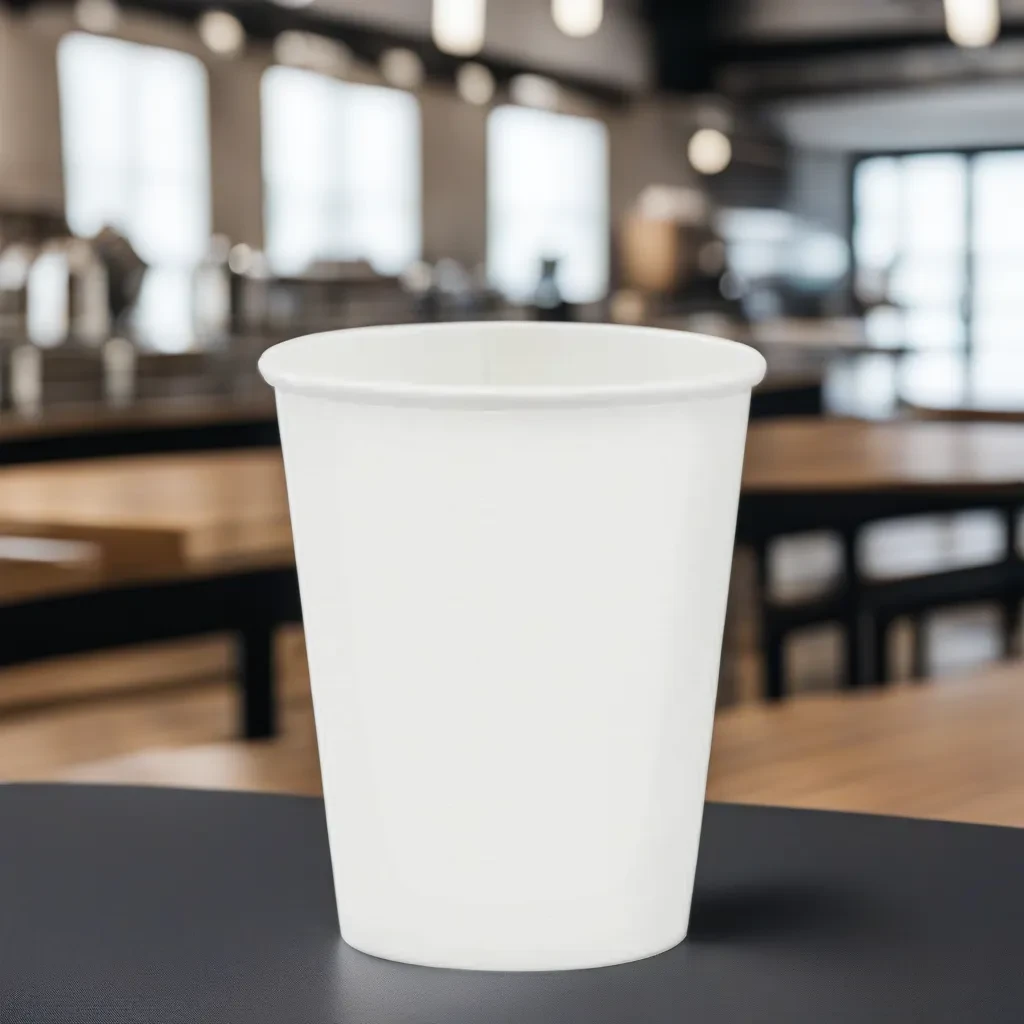 Стакан паперовий одноразовий білий 175мл для кави та чаю 50шт/уп. (1ящ ...