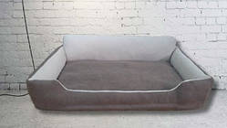 М'яке місце лежанка ліжко (60*35см, блискавки в бортиках) для собаки з якісної меблевої тканини