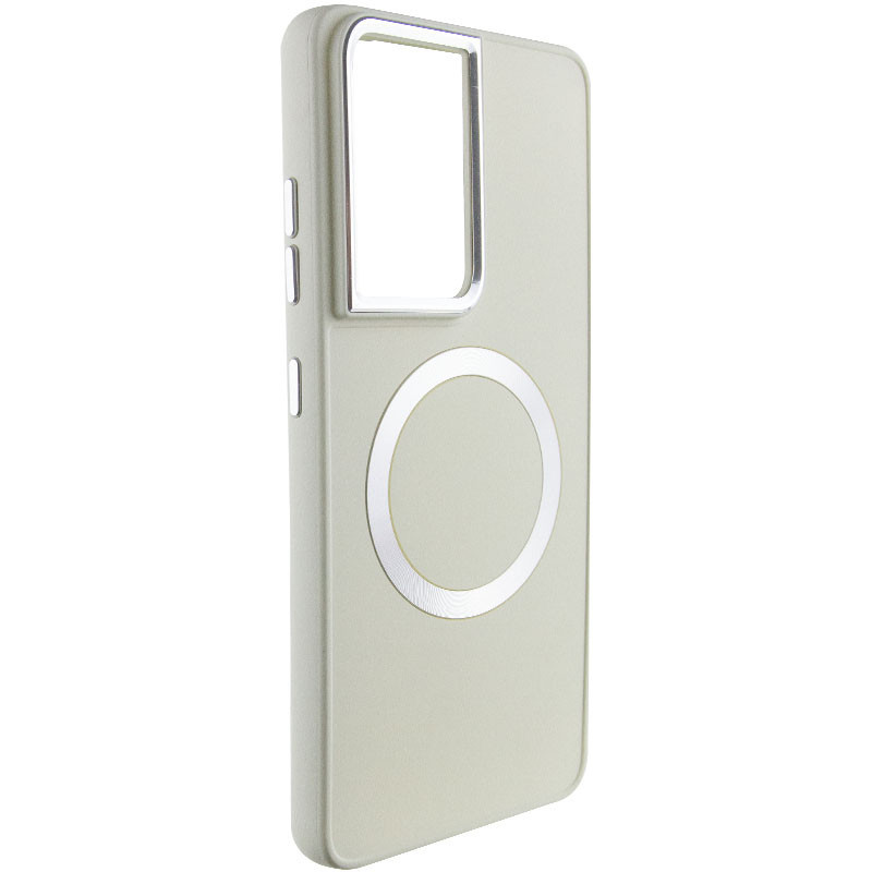 TPU чехол Bonbon Metal Style with MagSafe для Samsung Galaxy S21 Ultra | С магнитным кольцом (Белый / White) Фотографія №1 TPU чехол Bonbon Metal Style with MagSafe для Samsung Galaxy S21 Ultra | С магнитным кольцом (Белый / White) на малюнкі №1
