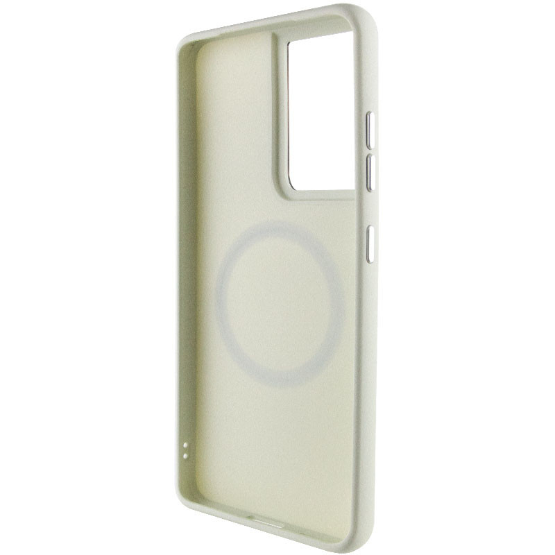 TPU чехол Bonbon Metal Style with MagSafe для Samsung Galaxy S21 Ultra | С магнитным кольцом (Белый / White) Фотографія №3 TPU чехол Bonbon Metal Style with MagSafe для Samsung Galaxy S21 Ultra | С магнитным кольцом (Белый / White) на малюнкі №3