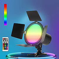 Светодиодный прожектор RGB с пультом JSL-216 портативный LED видеосвет для студийной съёмки
