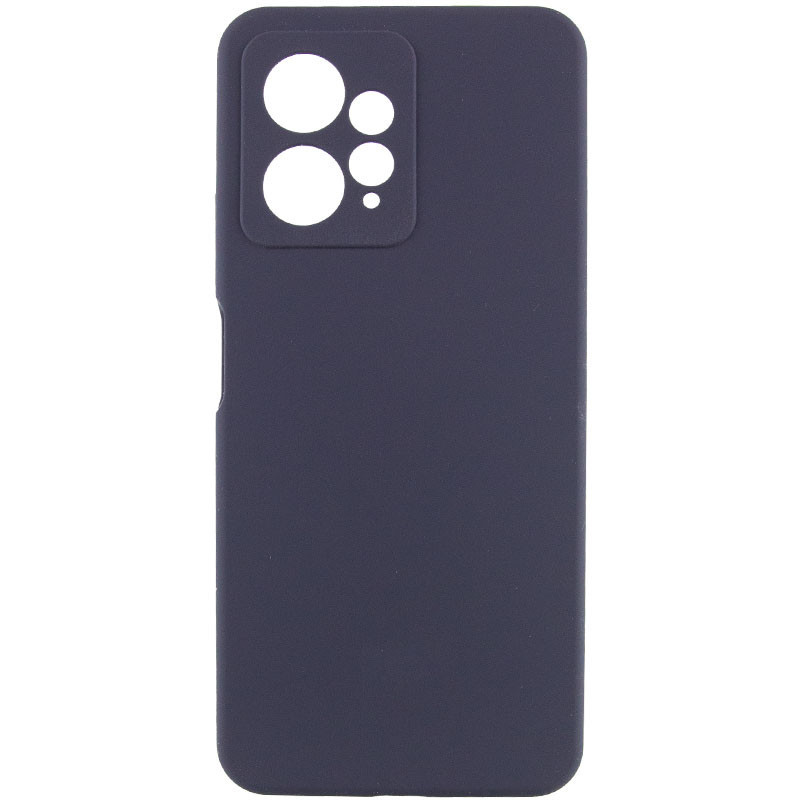 Чохол Silicone Cover Lakshmi Full Camera (AAA) для Xiaomi Redmi Note 12 4G | Мікрофібра Темно-синій / Midnight blue, фото 1