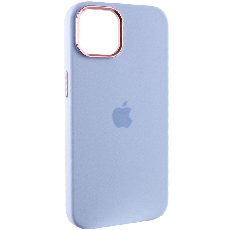 Чохол Silicone Case Metal Buttons (AA) для Apple iPhone 14 (6.1") Блакитний / Cloud Blue, фото 1
