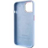 Чохол Silicone Case Metal Buttons (AA) для Apple iPhone 14 (6.1") Блакитний / Cloud Blue, фото 5