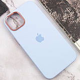 Чохол Silicone Case Metal Buttons (AA) для Apple iPhone 14 (6.1") Блакитний / Cloud Blue, фото 7