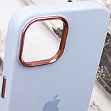 Чохол Silicone Case Metal Buttons (AA) для Apple iPhone 14 (6.1") Блакитний / Cloud Blue, фото 8