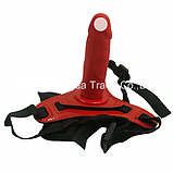 Реалістичний страпон 12 х 3.5 см, Труси із силіконовим фаллоімітатором, Знімний страпон, Інтимні іграшки, фото 4