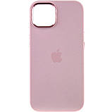 Чохол Silicone Case Metal Buttons (AA) для Apple iPhone 14 (6.1") Рожевий / Chalk Pink, фото 2