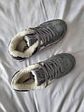 Кросівки жіночі зимові New Balance 574 Grey Black сірі на хутрі, фото 7
