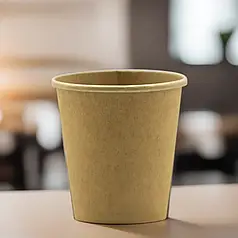 Паперові стаканчики крафтові для кави одноразові 110мл 50шт/уп для кав'ярні