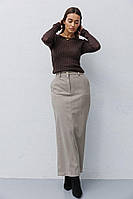 Женская удлиненная классическая юбка карандаш длиной миди