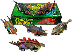 Машинка динозавр іграшковий набір DINOBROS Dinosaur Toy Pull Back mini Cars 6 Pack