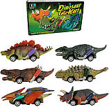 Машинка динозавр іграшковий набір DINOBROS Dinosaur Toy Pull Back mini Cars 6 Pack, фото 4