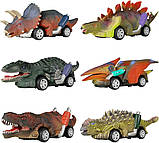 Машинка динозавр іграшковий набір DINOBROS Dinosaur Toy Pull Back mini Cars 6 Pack, фото 7