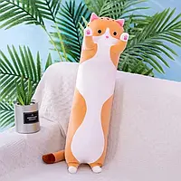 Іграшка подушка кіт батон обіймашка (110 см) рудий ktv0288