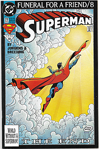 Колекційний комікс SUPERMAN #77  FUNERAL FOR A FRIEND / 8 THE END 1993 DC COMICS  (Англійська мова)