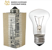 Лампа розжарювання Б 225-40-4 40W грибок Майлуу-Сууйський ламповий завод Киргизія