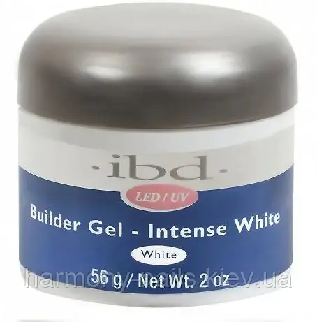 LED/UV Гель IBD Builder Gel Intense White 56g. яскраво-білий гель