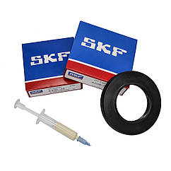 Комплект для заміни підшипників в пральній машині Bosch (підшипники SKF 6208, 6306, сальник 47*80*10/12 та мастило)