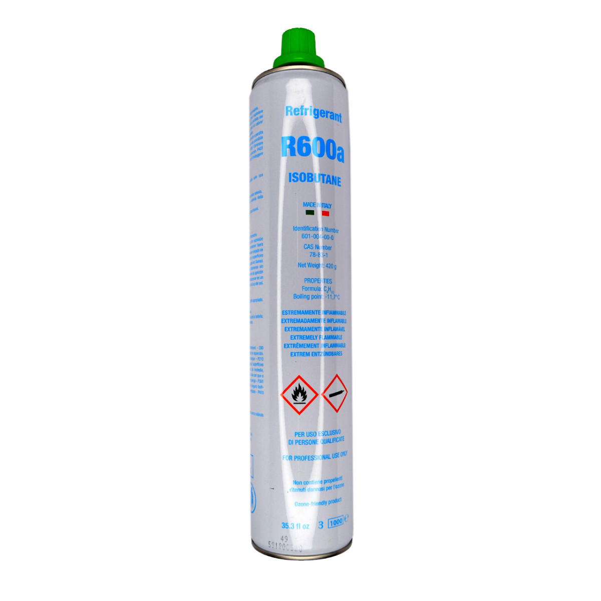 Фреон R600a балон 750ml/420g Refrigerant, фото 1