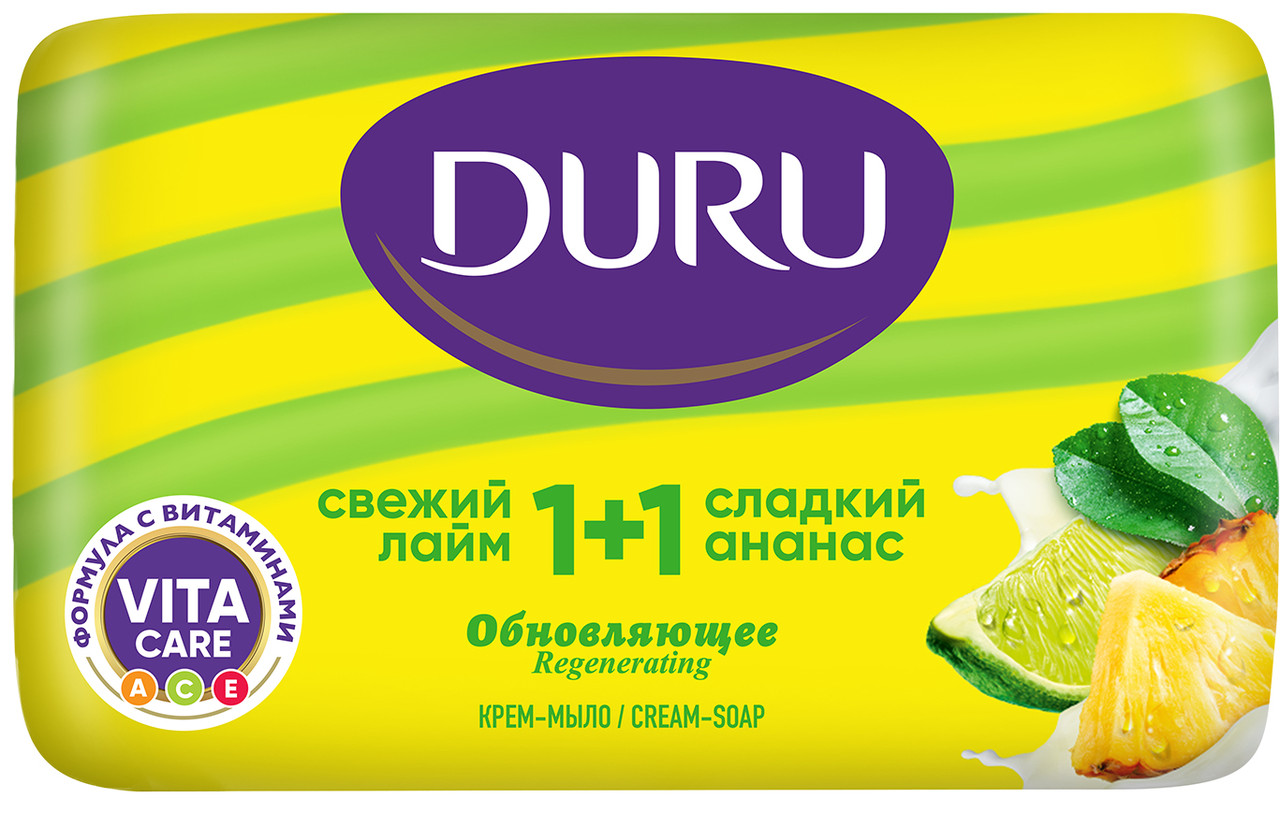 Мило Duru 1+1 80г Лайм+ананас (8690506497330)