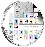 Серебряная монета "Периодическая таблица 150-я годовщина" 31,1 грамм, 2019 год