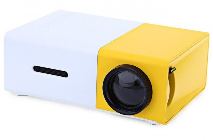 Мультимедійний портативний проектор YG300 з динаміком White/Yellow