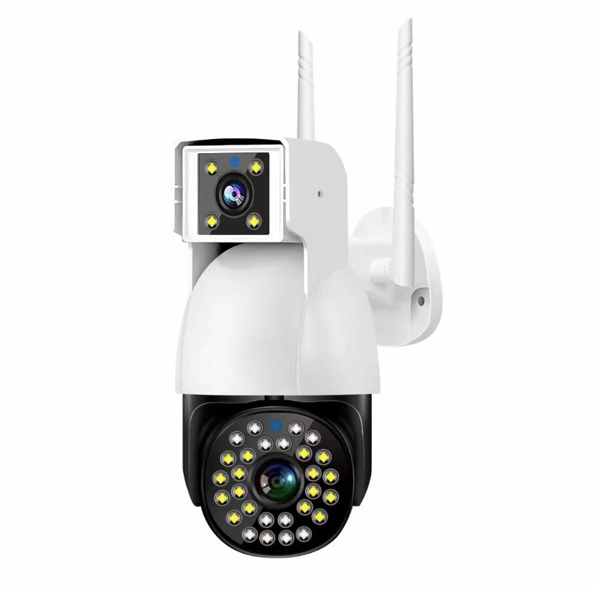 Вулична Wifi-камера V380pro DUAL CAMERA 3+3.0mp, Поворотна камера відеоспостереження на вулицю