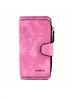 Жіночий замшевий клатч гаманець Baellerry Forever Рожевий