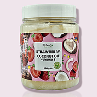 Рафинированное кокосовое масло клубника Top Beauty Strawberry Coconut Oil + vitamin E, 250 ml