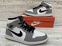 Зимові кросівки Nike Air Jordan 1 Ретро високі на хутрі Найк Аirower 1 Nike Air Jordan 1 Retro High МОХ