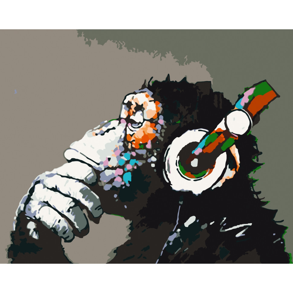 КАРТИНА ЗА НОМЕРАМИ "DISCO MONKEY" 11675-AC 40Х50 СМ