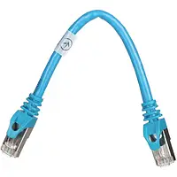 Патч-корд 2E PC6SFTPCOP-020 Blue CAT6,S-FTP,RJ-45,4х2,27AWG,7/0.14,Cu,0.2,м,PVC