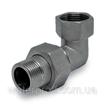 Згін американка 3/4" кутова, нікельована, фото 1