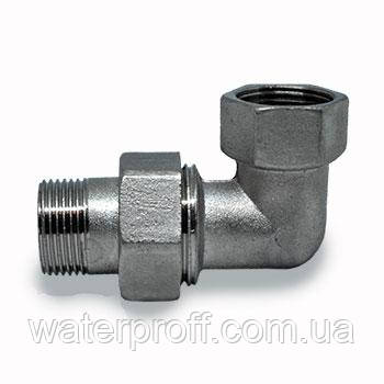 Згін американка 3/4" кутова, нікельована, фото 3