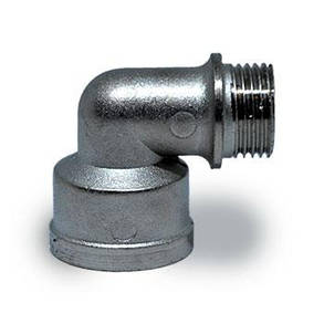 Коліно 3/4"в - 1/2"з нікельоване, Lexline, фото 4