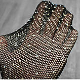 Жіночі колготки з блискучими стразами, блискучі сіткові колготки зі стразами, колготки з камін, фото 4