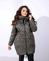 Женская зимняя куртка, синтепон, Батал, ModaMix