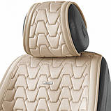 Накидки на сидіння велюр Бежеві Повний комплект Beltex Chicago, фото 3