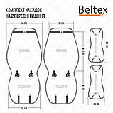 Накидки на сидіння велюр Сірі передні Beltex New York, фото 7